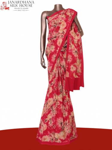 Floral Exclusive Pure Crepe Silk Saree